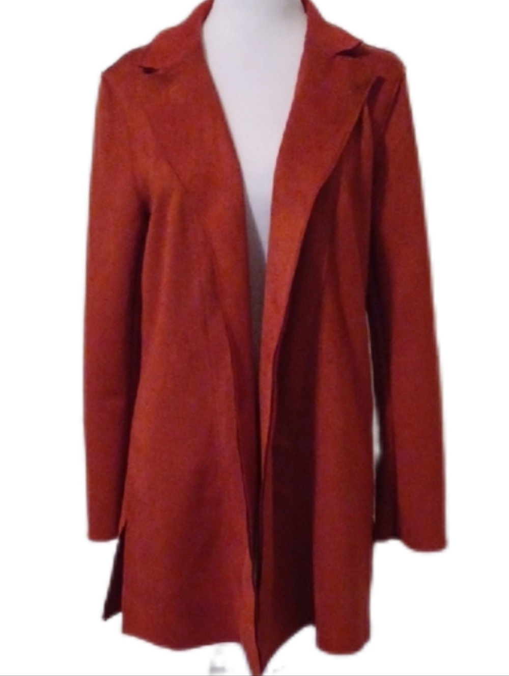 <> T Tahari Rust Red Open-Front Jacket Women's Size Small